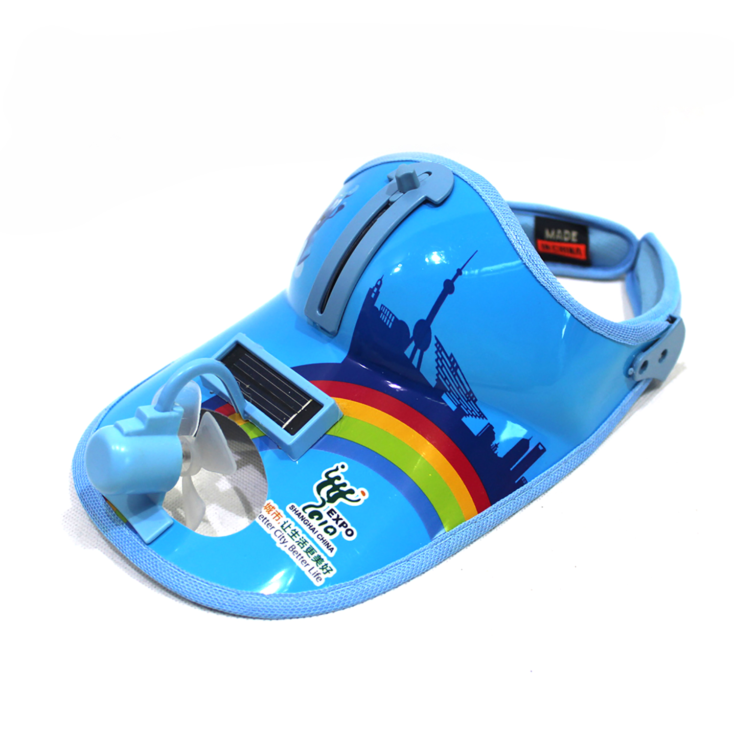 夏季風扇膠片帽批發定制