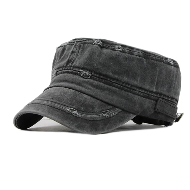 定制休閑洗水軍帽-廣東軍帽廠家