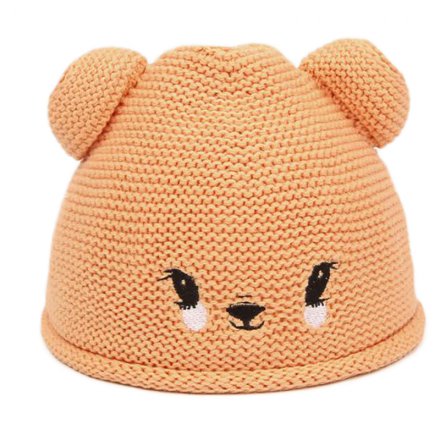 繡花卡通定型針織帽定制